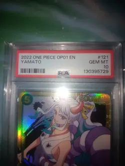 PSA 10 Yamato One Piece Romance Dawn SEC Holo OP01-121 - Image 3