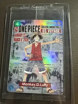 One Piece Promotion Card - Monkey.D.Luffy (055) SEALED College Basketball US NEW - Image 1