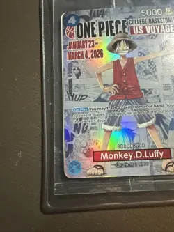 One Piece Promotion Card - Monkey.D.Luffy (055) SEALED College Basketball US NEW - Image 3