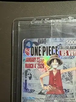 One Piece Promotion Card - Monkey.D.Luffy (055) SEALED College Basketball US NEW - Image 4