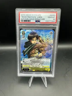 Weiss Schwarz Attack on Titan Resisting Fate Eren SP PSA 10 - Image 1