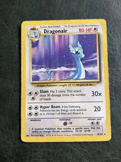 Pokemon Dragonair 18/102 Base Set 80 HP Uncommon Stage 1 Regular English Card - Image 1