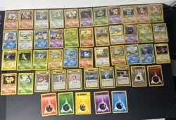 Vintage Pokemon Lot 131 Cards – Base/Jungle/Fossil/Rocket – WOTC Era UC/C - Image 1