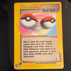 Pokemon Dual Ball 139/165 Expedition Base Set Trainer 2002 English Card LP - Image 1