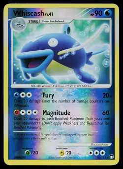 Pokemon Card - Whiscash Mysterious Treasures 40/123 Rare Reverse Holo - Image 1