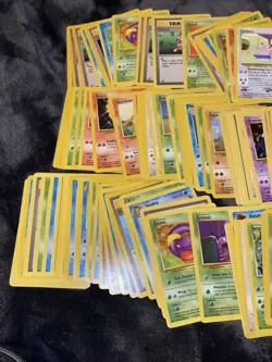 Vintage Pokemon Card Lot (180+) Base Fossil Jungle Commons Uncommons LP-NM Cond - Image 2
