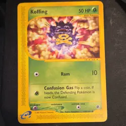 Pokemon Koffing 114/165 e-Card Series Basic 50 HP 2002 English Card LP - Image 1