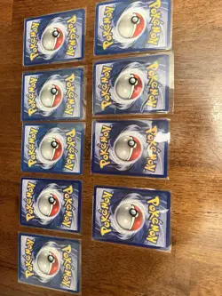 Kabuto Pokemon Cards Fossil 50/62 1999 Lot Of NINE TCG - Used (Not Mint) - Image 2