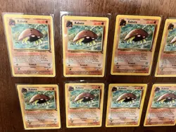 Kabuto Pokemon Cards Fossil 50/62 1999 Lot Of NINE TCG - Used (Not Mint) - Image 4