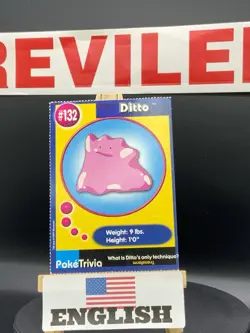 Ditto 1999 Original 151 Pokemon Burger King PokeTrivia Trading Card #132 - Image 1