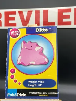 Ditto 1999 Original 151 Pokemon Burger King PokeTrivia Trading Card #132 - Image 2