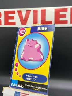 Ditto 1999 Original 151 Pokemon Burger King PokeTrivia Trading Card #132 - Image 3