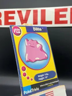 Ditto 1999 Original 151 Pokemon Burger King PokeTrivia Trading Card #132 - Image 4