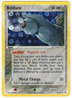 Beldum 29/101 EX Hidden Legends Reverse Holo Uncommon Pokemon Card - Image 1