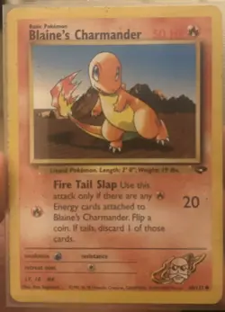 Blaine's Charmander 60/132 Gym Challenge Pokemon Card NM/LP - Image 1