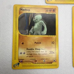 Lot of 3 Pokemon Expedition E Reader Cards Machop Machoke Machamp Evolution Set - Image 2