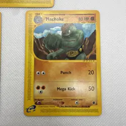 Lot of 3 Pokemon Expedition E Reader Cards Machop Machoke Machamp Evolution Set - Image 4