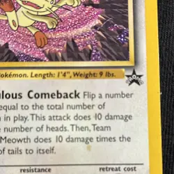 Team Rocket's Meowth 18 Promo 1999- 2000 Wizards Pokemon TCG Card English - Image 2