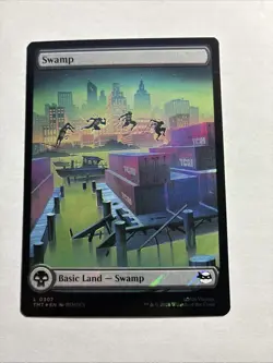 Swamp (0307) (Surge Foil) - Teenage Mutant Ninja Turtles MTG Plus Bonus Card!!! - Image 1