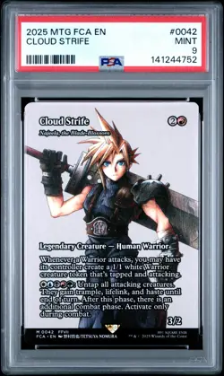2025 MTG Final Fantasy Through The Ages #0042 Cloud Strife PSA 9 - Image 1