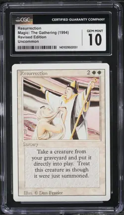1994 Magic The Gathering Revised Resurrection CGC 10 GEM MINT Low Pop - Image 1