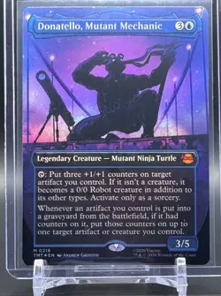 Donatello, Mutant Mechanic Borderless FOIL Teenage Mutant Ninja Turtles MTG MINT - Image 1
