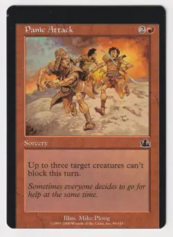 Miscut Panic Attack MP Prophecy 2000 WOTC MTG Magic Factory Error Misprint Red! - Image 1