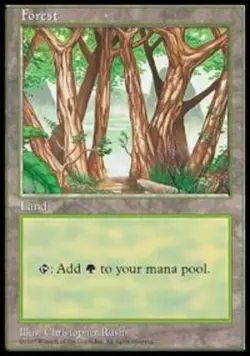 1x Forest - Blue Pack (Rush) Moderate Play MTG Magic - Kid Icarus - - Image 1