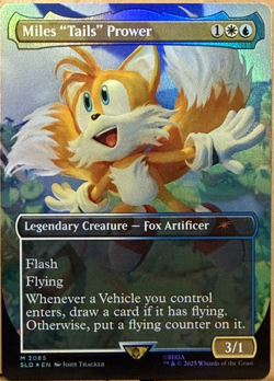 FOIL LIMITED EDITION Sonic Secret Lair MtG Miles "Tails" Prower Unplayed NM - Image 1