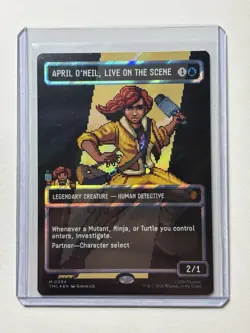 MTG Teenage Mutant Ninja Turtles APRIL O'NEIL LIVE ON THE SCENE 8-Bit Surge Foil - Image 1