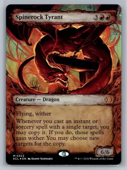MTG -LORWYN ECLIPSED- Spinerock Tyrant (EXTENDED ART FOIL MYTHIC) #322 - Image 1