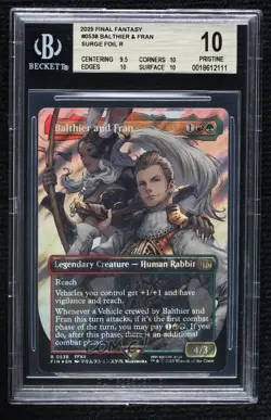 Surge Foil Balthier and Fran Borderless Magic Final Fantasy BGS 10 PRISTINE - Image 1