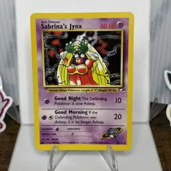 Pokemon TCG Sabrina's Jynx Gym Heroes Card 59/132 Unlimited - Image 1