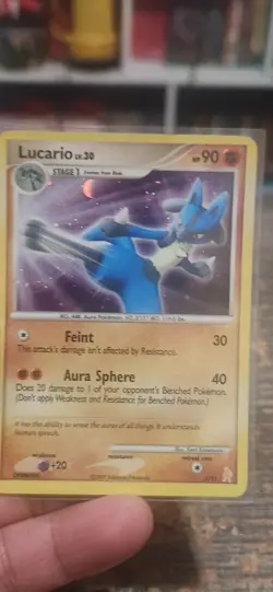 Pokemon Lucario 3/11 DP Trainer Kit: Manaphy & Lucario Holo Card Tcg - Image 2