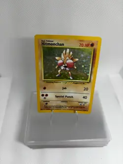Pokemon TCG Hitmonchan Base Set Holo Unlimited Rare Card 7/102 1999 WOTC Vintage - Image 2