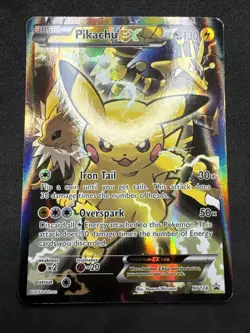 Pokemon Pikachu EX XY124 Black Star Promo 2016 Holo Card TCG HP - Image 1