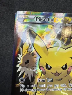 Pokemon Pikachu EX XY124 Black Star Promo 2016 Holo Card TCG HP - Image 3