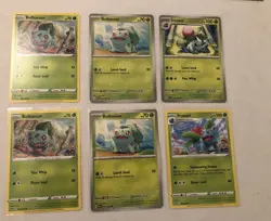 Lot Of 6 Bulbasaur and Ivysaur Pokemon Cards - Image 1