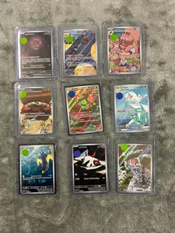 Pokemon TCG Lot of 9 Illustration Rare Full Art Holo Cards NM - Image 1