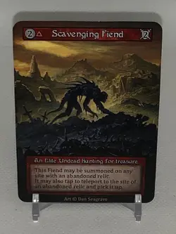 Sorcery Contested Realm: Alpha Scavenging Fiend Sample Card - Image 1