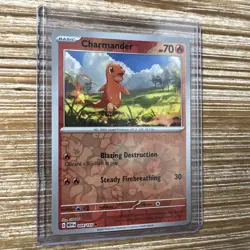Charmander 004/165 Reverse Holo Scarlet & Violet 151 Common Pokemon Card NM-Mint - Image 1