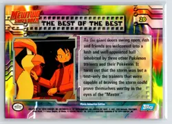 THE BEST OF THE BEST #20 Topps Pokemon Card Mewtwo Strikes Back - Image 2