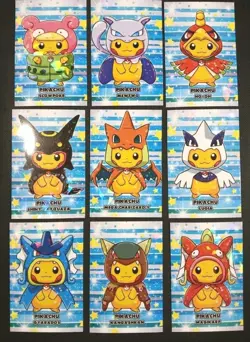 Pokemon 2024 Card Database Christmas Poncho Pikachu Cracked Ice 9 Cards Peru - Image 1