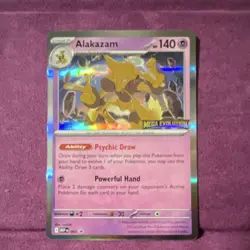 Pokemon Alakazam MEGA Evolution Holo Psychic Stage 2 003 140 HP Card - Image 1