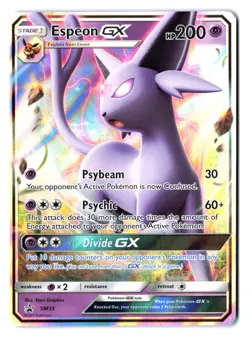 Espeon GX SM35 Black Star Promo Sun & Moon S&M Pokemon TCG Card LP + / NM - Image 1
