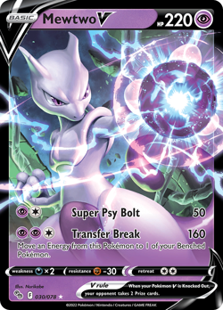Mewtwo V 30/78 Rare Holo V | Pokemon GO | Pokemon Card - Image 1