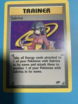 Pokemon TCG Sabrina Trainer Gym Challenge 1st Edition Non-Holo Card 110/132 - Image 1