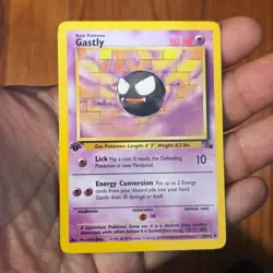 Pokemon TCG Gastly Fossil 1st Edition Uncommon Card 33/62 NM 1999 WOTC Rare - Image 1