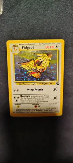 Pokemon TCG Pidgeot Holo Rare 8/64 Jungle Card Vintage WOTC, LP/NM Condition - Image 1
