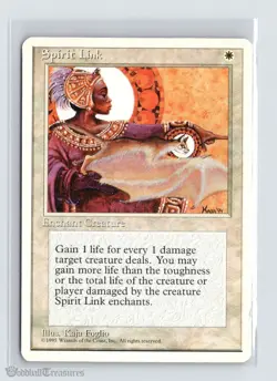 Spirit Link MTG Magic the Gathering Card NM Near Mint Fourth 4th Edition - Image 1